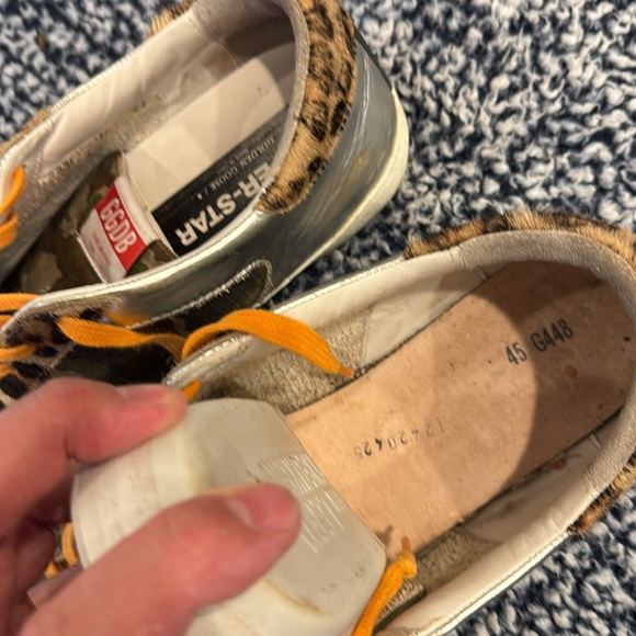 Golden Goose Superstar - camo design with leopard print detailing & orange laces - Picture 9 of 12